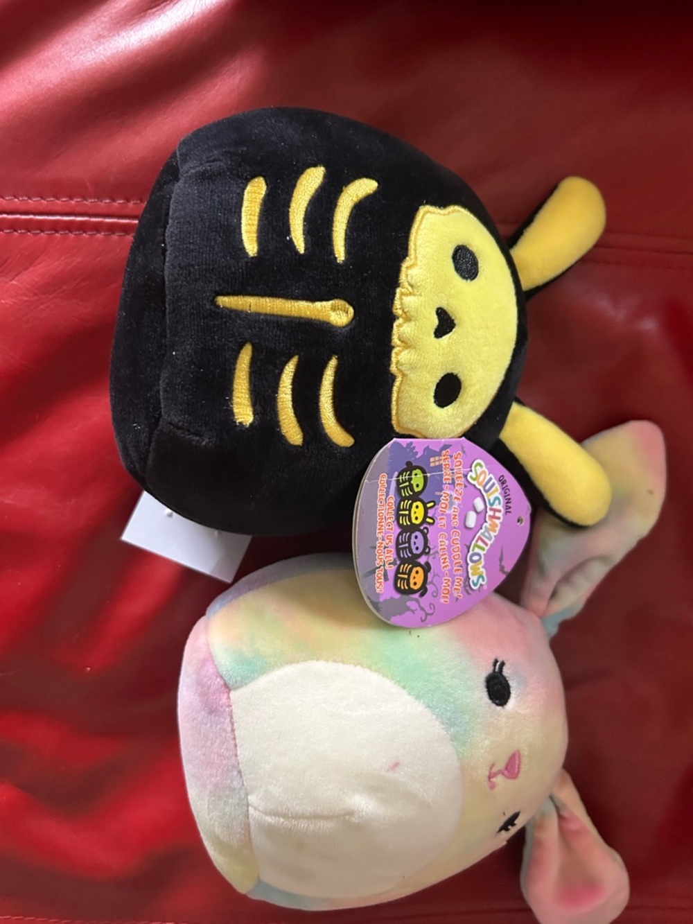 Squishmallows Black & Yellow Skeleton Bug Plush